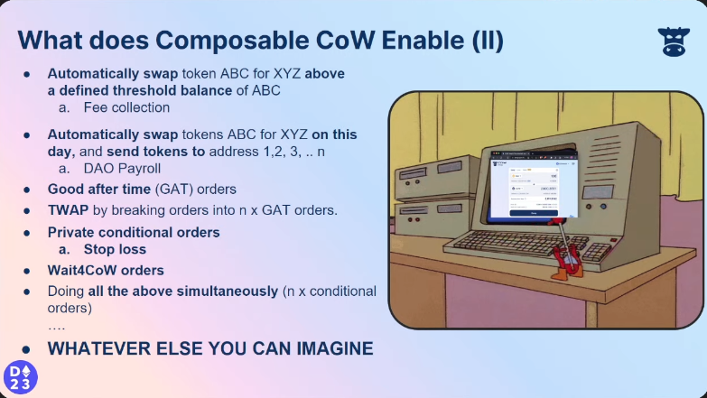 The Composable CoW smart order framework for Safe users.